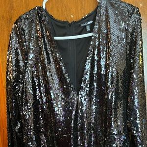 Fashion Nova Black Sequence Dress